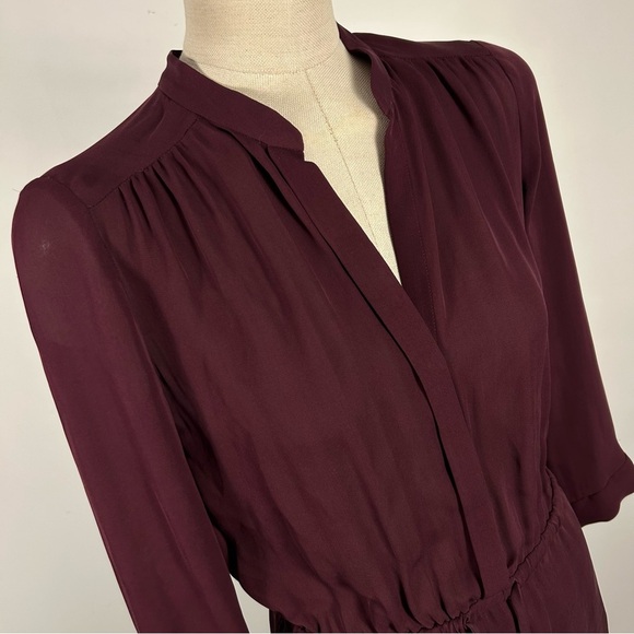Babaton Deep Burgundy Long Sleeve Dress Size XS - Picture 3 of 13